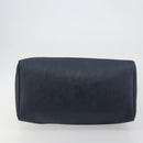Christian Dior Trotter Boston Bag PVC Leather Navy Gold Tone Auth 195399A-5