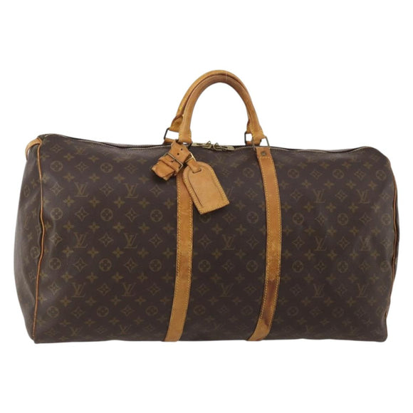 LOUIS VUITTON Monogram Keepall 60 Boston Bag M41422 LV Auth 195400