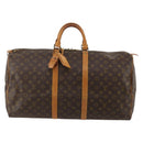LOUIS VUITTON Monogram Keepall 55 Boston Bag M41424 LV Auth 195401-13
