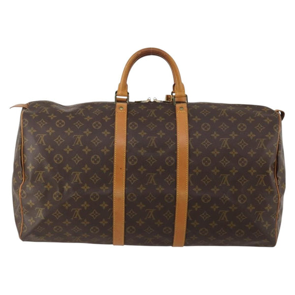 LOUIS VUITTON Monogram Keepall 55 Boston Bag M41424 LV Auth 195401