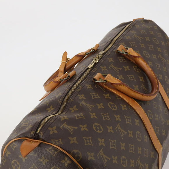 LOUIS VUITTON Monogram Keepall 55 Boston Bag M41424 LV Auth 195401