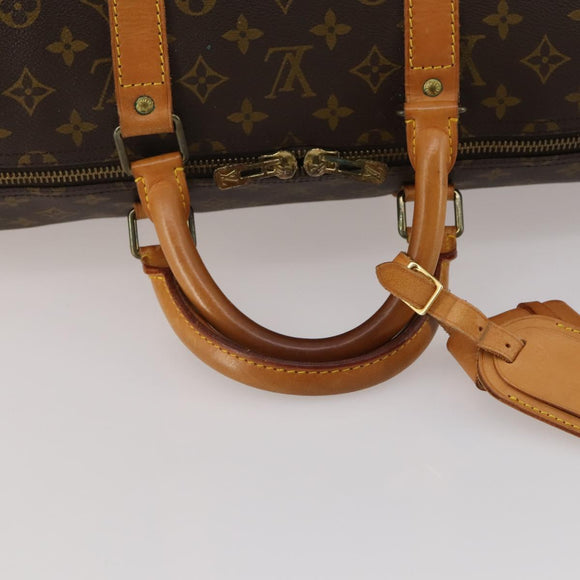 LOUIS VUITTON Monogram Keepall 55 Boston Bag M41424 LV Auth 195401