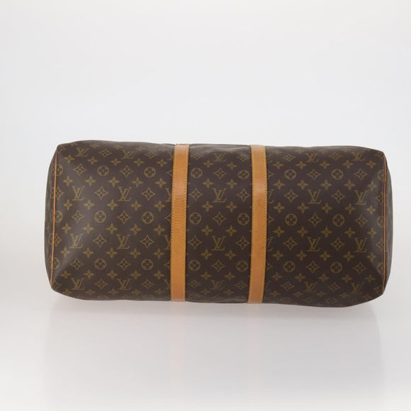 LOUIS VUITTON Monogram Keepall 55 Boston Bag M41424 LV Auth 195401