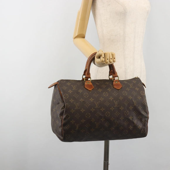 LOUIS VUITTON Monogram Speedy 35 Hand Bag M41524 LV Auth 195402