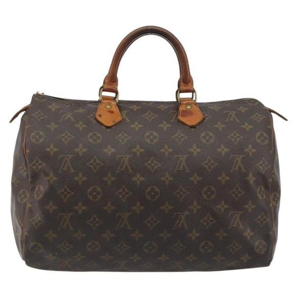 LOUIS VUITTON Monogram Speedy 35 Hand Bag M41524 LV Auth 195402