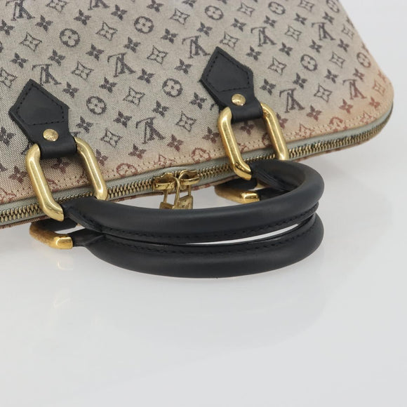 LOUIS VUITTON Monogram Mini Alma Ron Hand Bag Blue M92205 LV Auth 195406