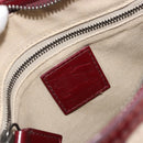 BURBERRY Nova Check Shoulder Bag PVC Leather Beige Red Auth 195410A-20