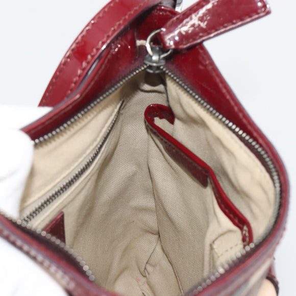 BURBERRY Nova Check Shoulder Bag PVC Leather Beige Red Auth 195410A