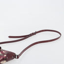 BURBERRY Nova Check Shoulder Bag PVC Leather Beige Red Auth 195410A-8