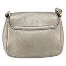 GUCCI Soho Chain Shoulder Bag Leather Silver Gold Tone 323190 Auth 195411V-2