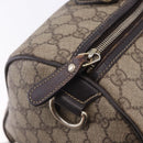GUCCI GG Supreme Boston Bag PVC Leather Beige Gold Tone 189895 Auth 195412-18