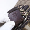GUCCI GG Supreme Boston Bag PVC Leather Beige Gold Tone 189895 Auth 195412-12