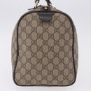 GUCCI GG Supreme Boston Bag PVC Leather Beige Gold Tone 189895 Auth 195412-3