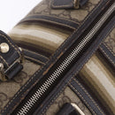 GUCCI GG Supreme Boston Bag PVC Leather Beige Gold Tone 189895 Auth 195412-7