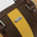 GUCCI Sherry Line Boston Bag Canvas Beige Silver 000 0851 Auth 195413A-17