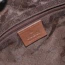 GUCCI Sherry Line Boston Bag Canvas Beige Silver 000 0851 Auth 195413A-18