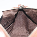 GUCCI Sherry Line Boston Bag Canvas Beige Silver 000 0851 Auth 195413A-19