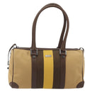 GUCCI Sherry Line Boston Bag Canvas Beige Silver 000 0851 Auth 195413A-13