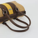 GUCCI Sherry Line Boston Bag Canvas Beige Silver 000 0851 Auth 195413A-7