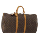 LOUIS VUITTON Monogram Keepall 55 Boston Bag M41424 LV Auth 195415-1