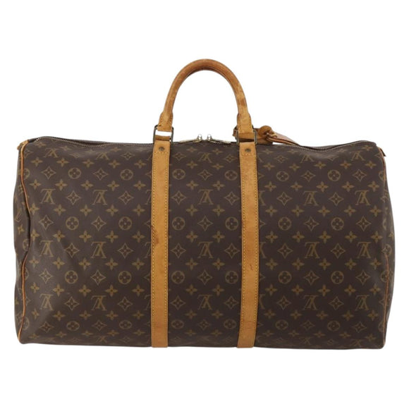 LOUIS VUITTON Monogram Keepall 55 Boston Bag M41424 LV Auth 195415