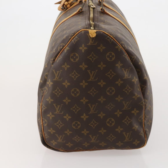 LOUIS VUITTON Monogram Keepall 55 Boston Bag M41424 LV Auth 195415