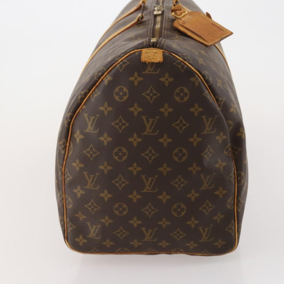 LOUIS VUITTON Monogram Keepall 55 Boston Bag M41424 LV Auth 195415