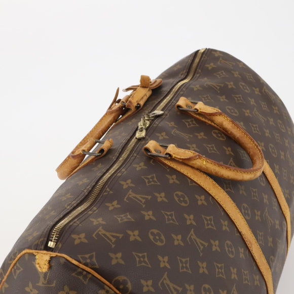 LOUIS VUITTON Monogram Keepall 55 Boston Bag M41424 LV Auth 195415