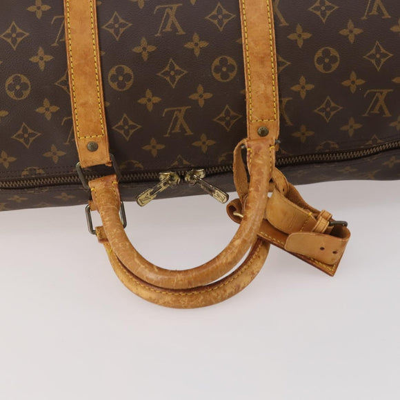 LOUIS VUITTON Monogram Keepall 55 Boston Bag M41424 LV Auth 195415