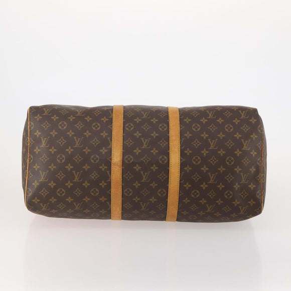 LOUIS VUITTON Monogram Keepall 55 Boston Bag M41424 LV Auth 195415
