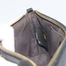 FENDI Accessory Pouch Leather Black Gold Tone 8M0271 Auth 195418A-21