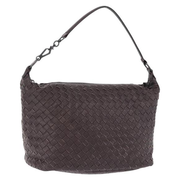 BOTTEGA VENETA INTRECCIATO Shoulder Bag Leather Brown Auth 195421A