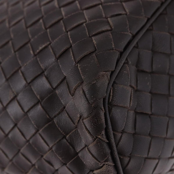 BOTTEGA VENETA INTRECCIATO Shoulder Bag Leather Brown Auth 195421A