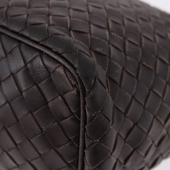 BOTTEGA VENETA INTRECCIATO Shoulder Bag Leather Brown Auth 195421A