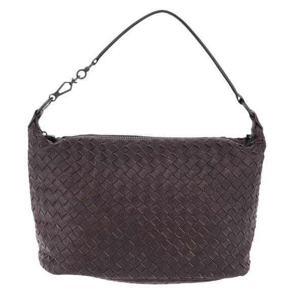 BOTTEGA VENETA INTRECCIATO Shoulder Bag Leather Brown Auth 195421A