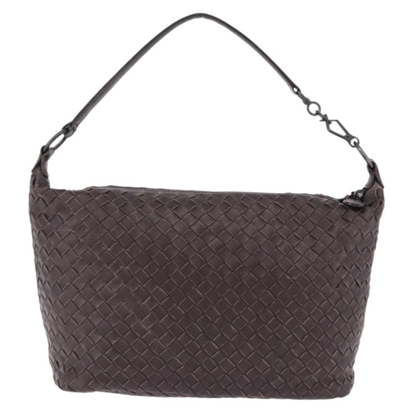 BOTTEGA VENETA INTRECCIATO Shoulder Bag Leather Brown Auth 195421A