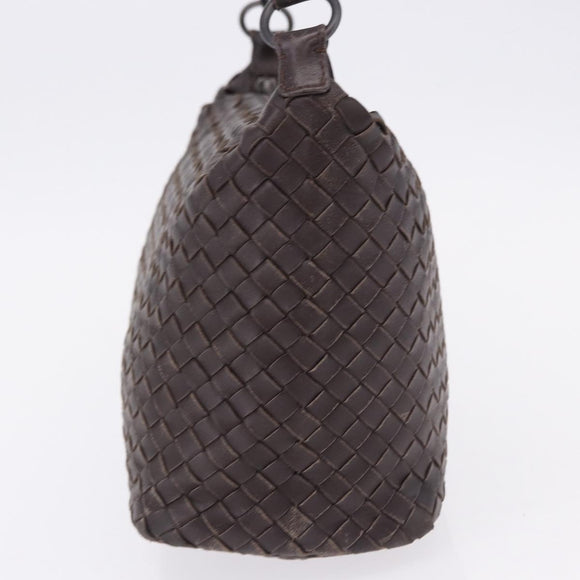 BOTTEGA VENETA INTRECCIATO Shoulder Bag Leather Brown Auth 195421A