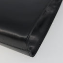 Salvatore Ferragamo Gancini Chain Shoulder Bag Leather Black Gold Auth 195422-12