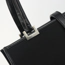 GUCCI Jackie Hand Bag Canvas Black Silver 002 1065 Auth 195423A-14