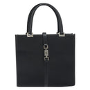 GUCCI Jackie Hand Bag Canvas Black Silver 002 1065 Auth 195423A-2