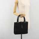 GUCCI Jackie Hand Bag Canvas Black Silver 002 1065 Auth 195423A-23