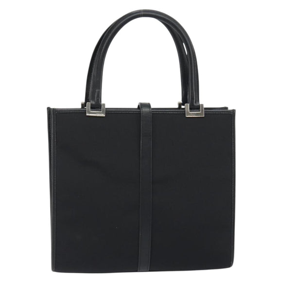 GUCCI Jackie Hand Bag Canvas Black Silver 002 1065 Auth 195423A