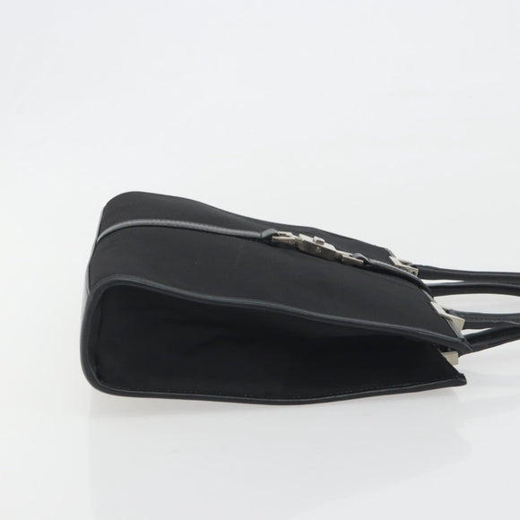 GUCCI Jackie Hand Bag Canvas Black Silver 002 1065 Auth 195423A