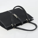 GUCCI Jackie Hand Bag Canvas Black Silver 002 1065 Auth 195423A-6