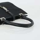 GUCCI Jackie Hand Bag Canvas Black Silver 002 1065 Auth 195423A-7
