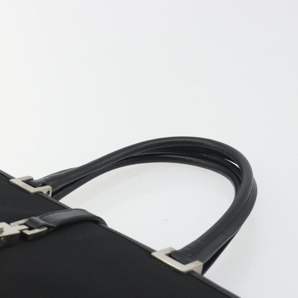 GUCCI Jackie Hand Bag Canvas Black Silver 002 1065 Auth 195423A