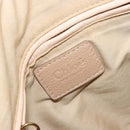 Chloe Paraty Hand Bag Leather 2way Beige Gold Tone Auth 195425A-20