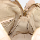 Chloe Paraty Hand Bag Leather 2way Beige Gold Tone Auth 195425A-21