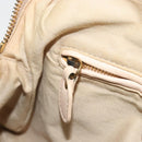Chloe Paraty Hand Bag Leather 2way Beige Gold Tone Auth 195425A-23