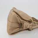 Chloe Paraty Hand Bag Leather 2way Beige Gold Tone Auth 195425A-3